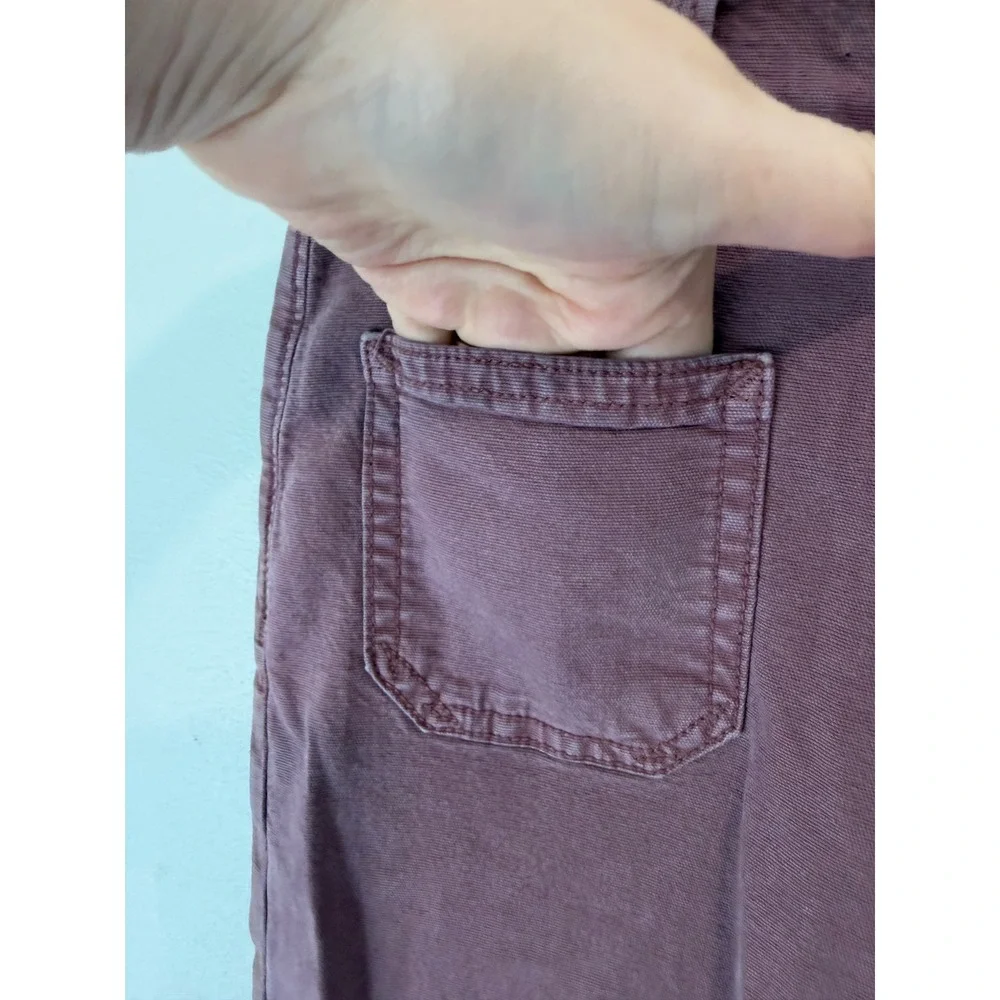 American Eagle Stretch Flare Utility Pants Mauve Purple Size 2 Long High Rise